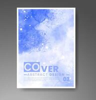 Cover template with watercolor background. Design for your cover, date, postcard, banner, logo. vector