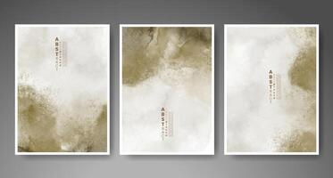 Set of creative hand painted abstract watercolor background. Design for your cover, date, postcard, banner, logo. vector