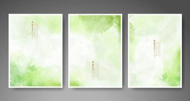 Set of creative hand painted abstract watercolor background. Design for your cover, date, postcard, banner, logo. vector