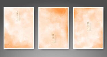 Set of creative hand painted abstract watercolor background. Design for your cover, date, postcard, banner, logo. vector