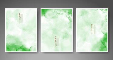 Set of creative hand painted abstract watercolor background. Design for your cover, date, postcard, banner, logo. vector