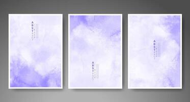 Set of creative hand painted abstract watercolor background. Design for your cover, date, postcard, banner, logo. vector