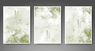 Set of creative hand painted abstract watercolor background. Design for your cover, date, postcard, banner, logo. vector