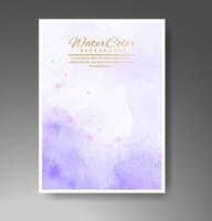 Cover template with watercolor background. Design for your cover, date, postcard, banner, logo. vector