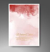 Cover template with watercolor background. Design for your cover, date, postcard, banner, logo. vector