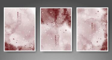 Set of creative hand painted abstract watercolor background. Design for your cover, date, postcard, banner, logo. vector