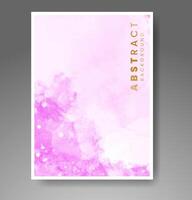 Cover template with watercolor background. Design for your cover, date, postcard, banner, logo. vector