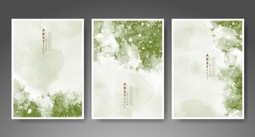 Set of creative hand painted abstract watercolor background. Design for your cover, date, postcard, banner, logo. vector