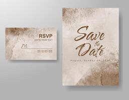 Wedding invitation with abstract watercolor background vector