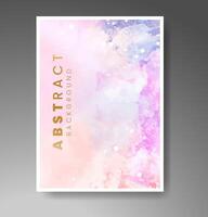 Cover template with watercolor background. Design for your cover, date, postcard, banner, logo. vector