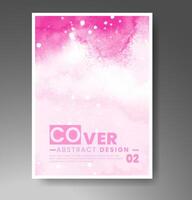 Cover template with watercolor background. Design for your cover, date, postcard, banner, logo. vector