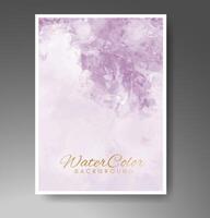 Cover template with watercolor background. Design for your cover, date, postcard, banner, logo. vector