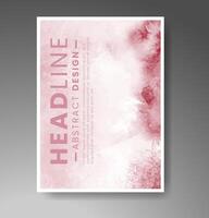 Cover template with watercolor background. Design for your cover, date, postcard, banner, logo. vector