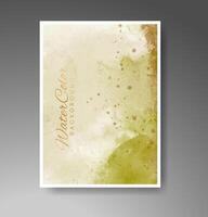 Cover template with watercolor background. Design for your cover, date, postcard, banner, logo. vector