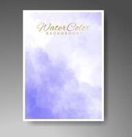 Cover template with watercolor background. Design for your cover, date, postcard, banner, logo. vector