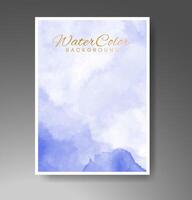 Cover template with watercolor background. Design for your cover, date, postcard, banner, logo. vector