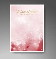 Cover template with watercolor background. Design for your cover, date, postcard, banner, logo. vector