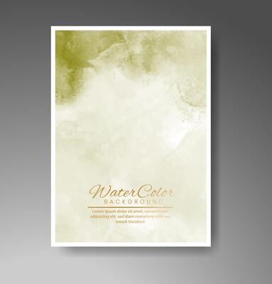 Cover template with watercolor background. Design for your cover, date, postcard, banner, logo.