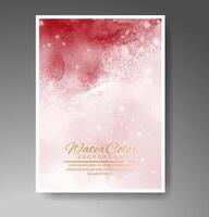 Cover template with watercolor background. Design for your cover, date, postcard, banner, logo. vector