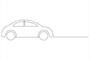 Simple illustration of car vector continuous single line art