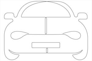 Simple illustration of car vector continuous single line art