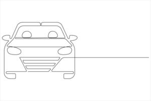 Simple illustration of car vector continuous single line art