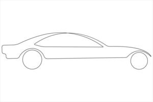 Simple illustration of car vector continuous single line art