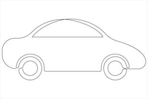 Simple illustration of car vector continuous single line art