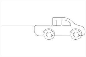 Simple illustration of car vector continuous single line art