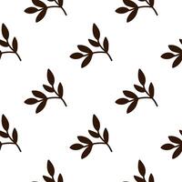 Chic and organic seamless pattern with leaves and herbs. vector