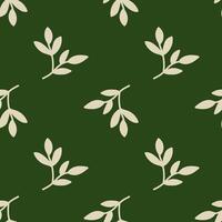 Chic and organic seamless pattern with leaves and herbs. vector