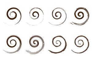 espiral icono Clásico retro estilo grunge textura afligido símbolo pintar cepillo vector. vector