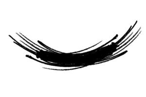 Enso zen curved brush stroke japanese brush symbol vector illustration.
