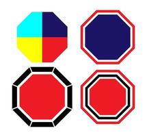 Geometric octagon shapes vector for teachers and students.