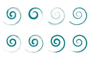 Spiral icon vintage retro style grunge texture distressed symbol paint brush vector. vector