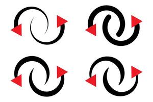 cíclico rotación, sincronizar icono, sincronizar flecha, rotación firmar símbolo vector. vector