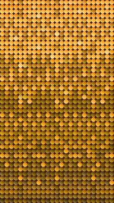 Golden Sequins Texture, Seamless Vertical Background. Shiny Yellow Paillettes Pattern, Glitter Holiday Backdrop