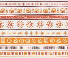 estilizado africano sin costura modelo en ligero antecedentes. étnico y tribal motivos mano dibujado. horizontal rayas. negro y blanco impresión para tu textiles. vector ilustración