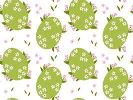 Easter egg seamless pattern. Easter background. Vector illustration