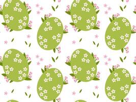 Easter egg seamless pattern. Easter background. Vector illustration