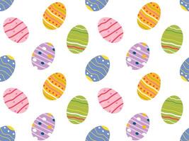 Easter colorful seamless background. Easter egg pattern. Vector illustration