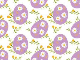 Easter egg seamless pattern. Easter background. Vector illustration