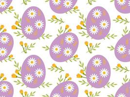 Easter egg seamless pattern. Easter background. Vector illustration