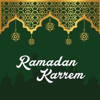 ramadan kareem publicación en redes sociales vector