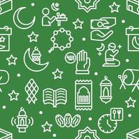 Seamless pattern Ramadan Kareem elements .Hand drawn vector illustration