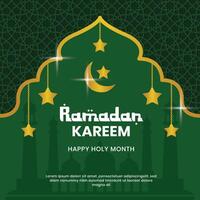 Ramadan greeting card banner template vector