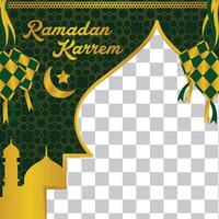 Ramadan Kareem background template social media post vector