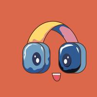 cute Headphone technology device vector illustration.