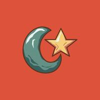 vector graphic illustration of Islamic Ramadan crescent moon elements. Suitable for Ramadan design needs