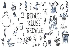 Reduce Reuse Recycle concept. Vector design.